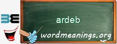 WordMeaning blackboard for ardeb